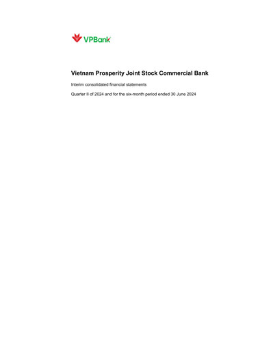 Thumbnail VPBank (Vietnam Prosperity Joint Stock Commercial Bank) Quarterly Report 2024-q2