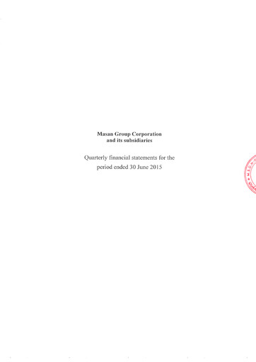 Thumbnail Masan Group Quarterly Report 2015-q2