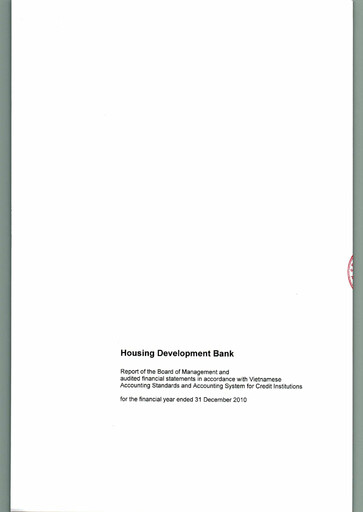 Thumbnail HD Bank (Ho Chi Minh City Development Joint Stock Commercial Bank) Financial Statement 2010