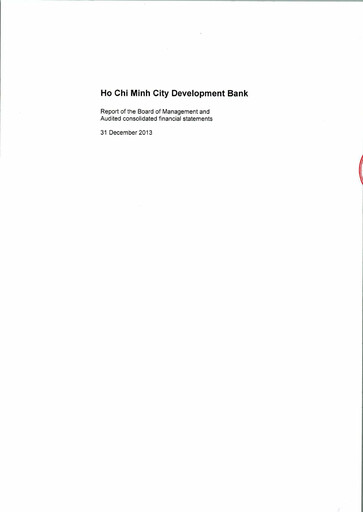 Thumbnail HD Bank (Ho Chi Minh City Development Joint Stock Commercial Bank) Financial Statement 2013