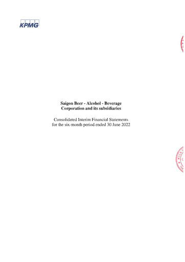 Thumbnail Sabeco Brewery (Saigon Beer) Half-year Report 2022-h1