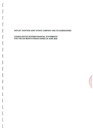 Thumbnail VietJet Aviation Financial Statement 2020-h1
