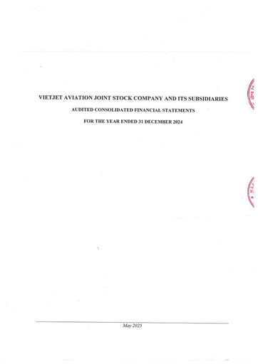Thumbnail VietJet Aviation Financial Statement 2024
