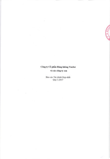 Thumbnail VietJet Aviation Quarterly Report 2017-q3