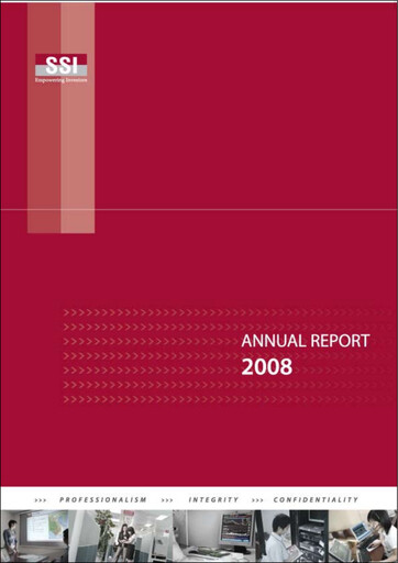 Thumbnail SSI Securities Corporation Annual Report 2008