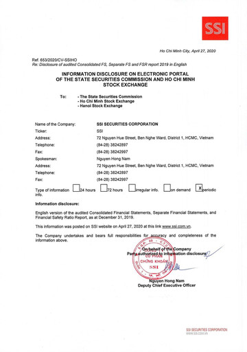 Thumbnail SSI Securities Corporation Financial Statement 2019