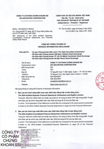 Thumbnail SSI Securities Corporation Financial Statement 2024