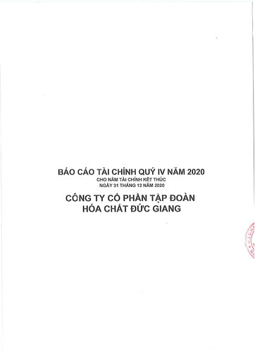Thumbnail Duc Giang Chemicals Group Financial Statement 2020