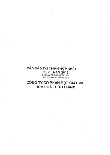 Vorschaubild Duc Giang Chemicals Group Quartalsbericht 2015-q2