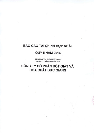 Vorschaubild Duc Giang Chemicals Group Quartalsbericht 2016-q2