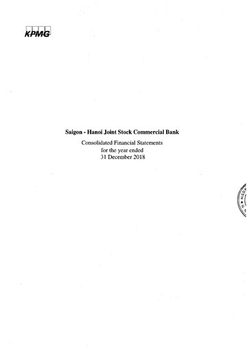 Thumbnail SHB (Saigon - Hanoi Commercial Joint Stock Bank) Financial Statement 2018