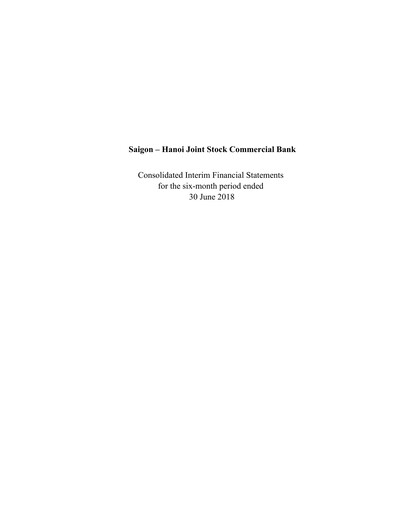 Thumbnail SHB (Saigon - Hanoi Commercial Joint Stock Bank) Half-year Report 2018-h1