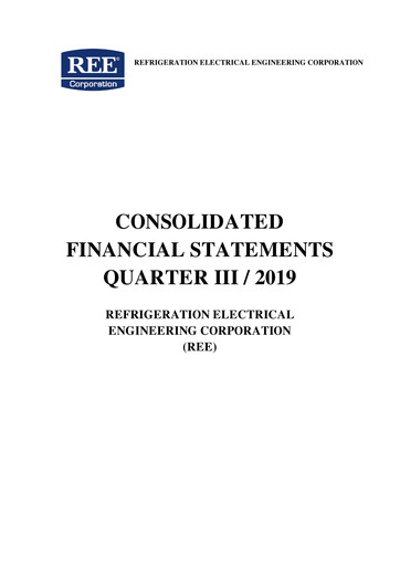 Thumbnail REE (Refrigeration Electrical Engineering Corporation) Financial Statement 2019-q3