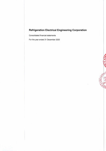 Thumbnail REE (Refrigeration Electrical Engineering Corporation) Financial Statement 2020