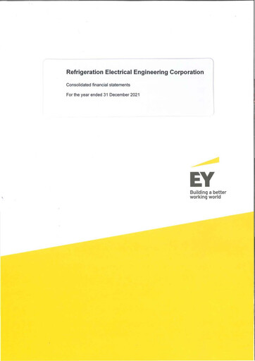 Thumbnail REE (Refrigeration Electrical Engineering Corporation) Financial Statement 2021
