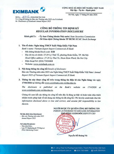 Thumbnail Eximbank (Vietnam Export Import Commercial Joint Stock Bank) Annual Report 2025