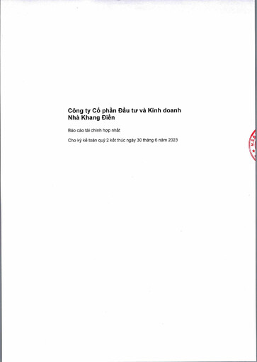 Thumbnail KDH (Khang Dien House Trading and Investment) Quarterly Report 2023-q2