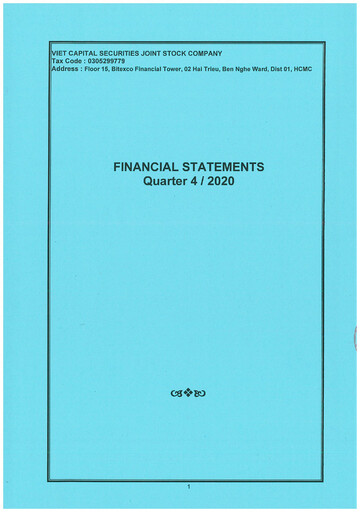 Thumbnail Vietcap Securities Financial Statement 2020