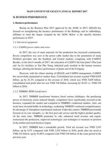 Thumbnail GELEX Group Joint Stock Company Annual Report 2017