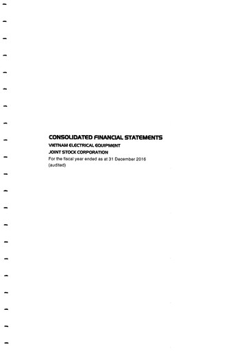 Thumbnail GELEX Group Joint Stock Company Financial Statement 2016