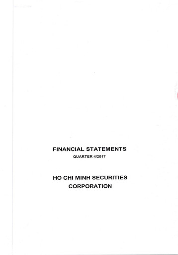 Thumbnail HSC (Ho Chi Minh City Securities Corporation) Financial Statement 2017
