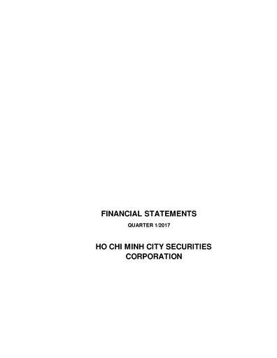 Thumbnail HSC (Ho Chi Minh City Securities Corporation) Quarterly Report 2017-q1