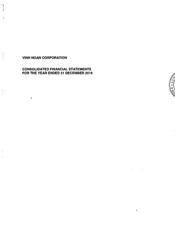 Thumbnail Vinh Hoan Corporation Financial Statement 2018