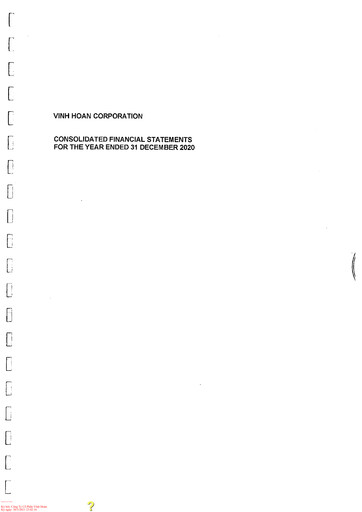Thumbnail Vinh Hoan Corporation Financial Statement 2020