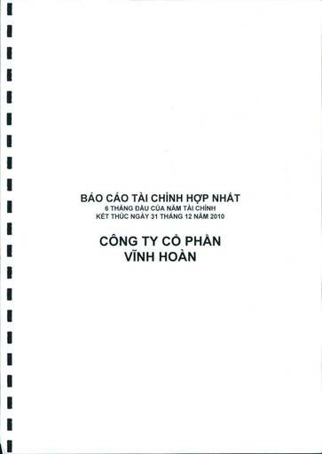 Thumbnail Vinh Hoan Corporation Half-year Report 2010-h1