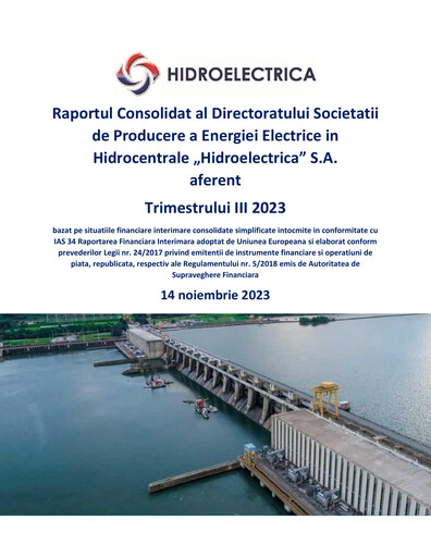 Thumbnail SPEEH Hidroelectrica Quarterly Report 2023-q3