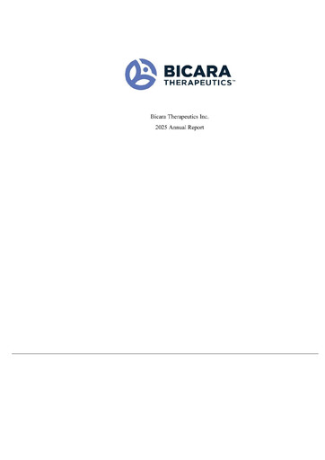 Vorschaubild Bicara Therapeutics Jahresbericht 2025