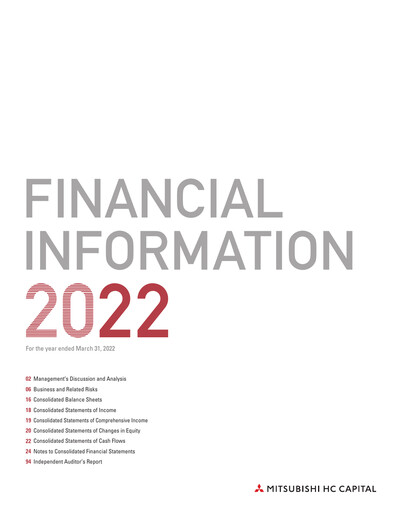 Thumbnail Mitsubishi HC Capital Financial Statement fy2022