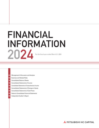 Thumbnail Mitsubishi HC Capital Financial Statement fy2024