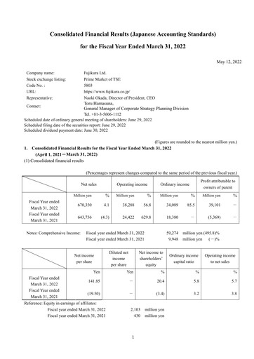 Thumbnail Fujikura Financial Statement fy2022