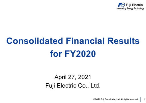 Thumbnail Fuji Electric Financial Report 2020