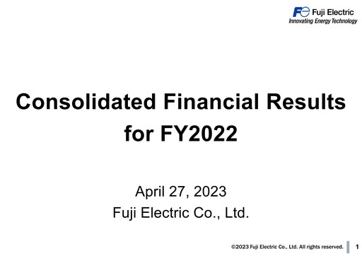 Thumbnail Fuji Electric Financial Report 2022