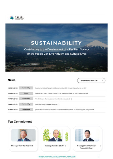 Thumbnail Taisei Corporation ESG Report 2025