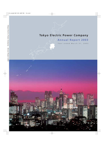 Thumbnail Tokyo Electric Power Company Annual Report 2003
