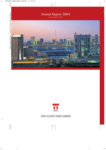 Thumbnail Tokyo Electric Power Company Annual Report 2004