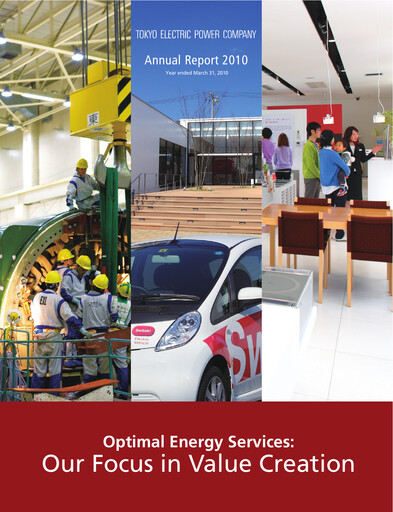 Thumbnail Tokyo Electric Power Company Annual Report 2010