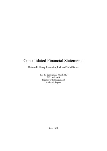 Miniature Kawasaki Heavy Industries Bilan financier fy2025