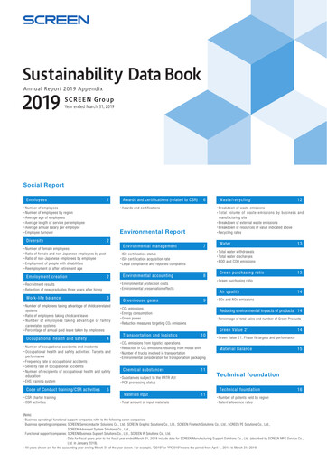 Thumbnail SCREEN Holdings Sustainability Report 2019