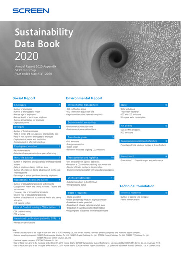 Thumbnail SCREEN Holdings Sustainability Report 2020