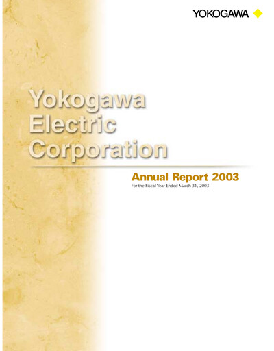 Thumbnail Yokogawa Electric Corporation Annual Report 2003