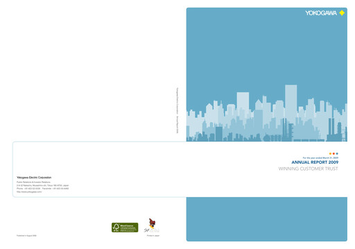 Thumbnail Yokogawa Electric Corporation Annual Report 2009