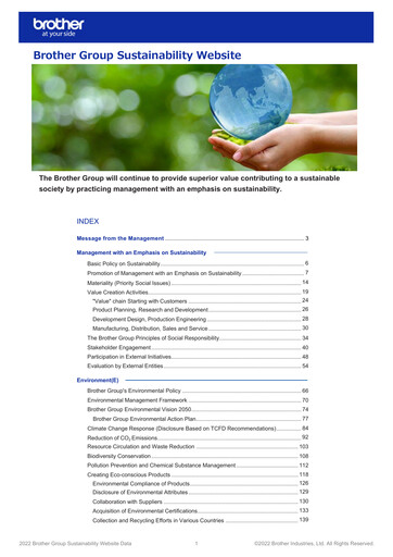 Thumbnail Brother Industries Sustainability Report 2022