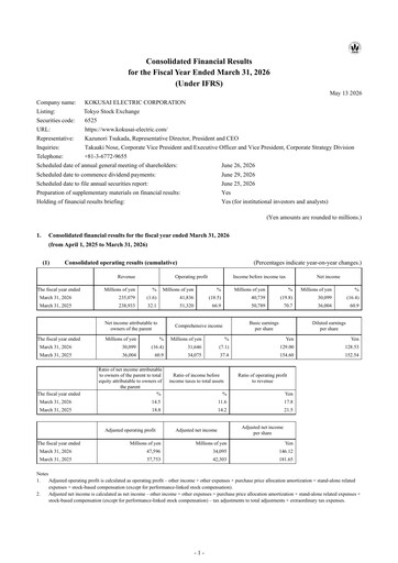Thumbnail Kokusai Electric Financial Report 2026