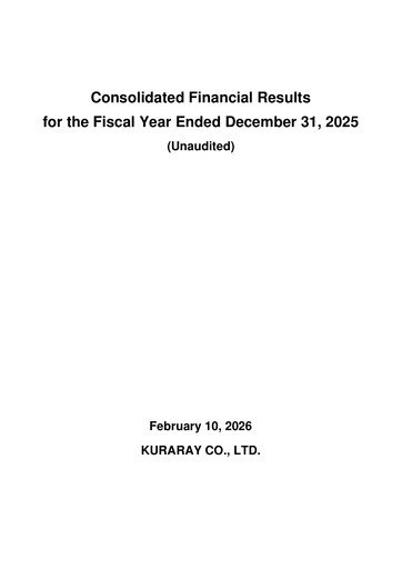 Thumbnail Kuraray Co., Ltd. Financial Report 2025
