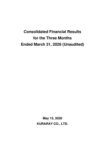 Thumbnail Kuraray Co., Ltd. Quarterly Report 2026-q1