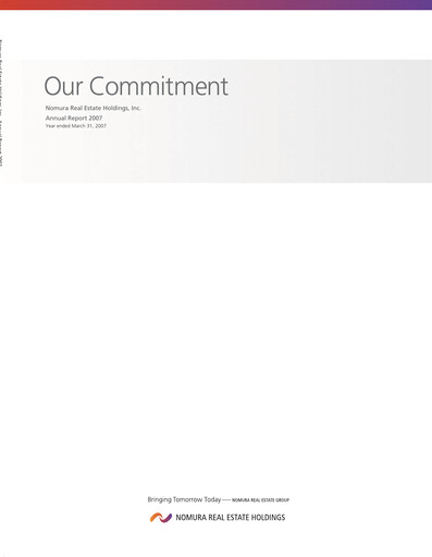 Thumbnail Nomura Real Estate Holdings Annual Report 2007